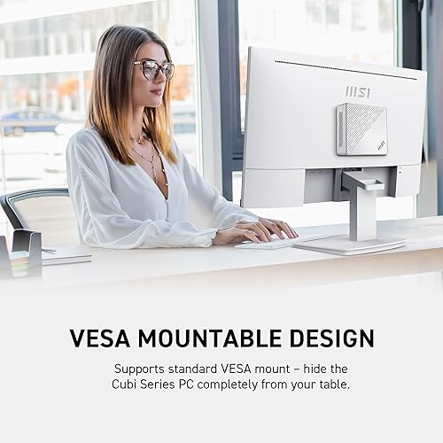 Miniatura 9 de MSI Pro MP243XW, monitor de 24 pulgadas IPS FHD (1920 x 1080) antirreflejo con bisel súper estrecho 100HZ 1ms 169 con soporte inclinable, blanco