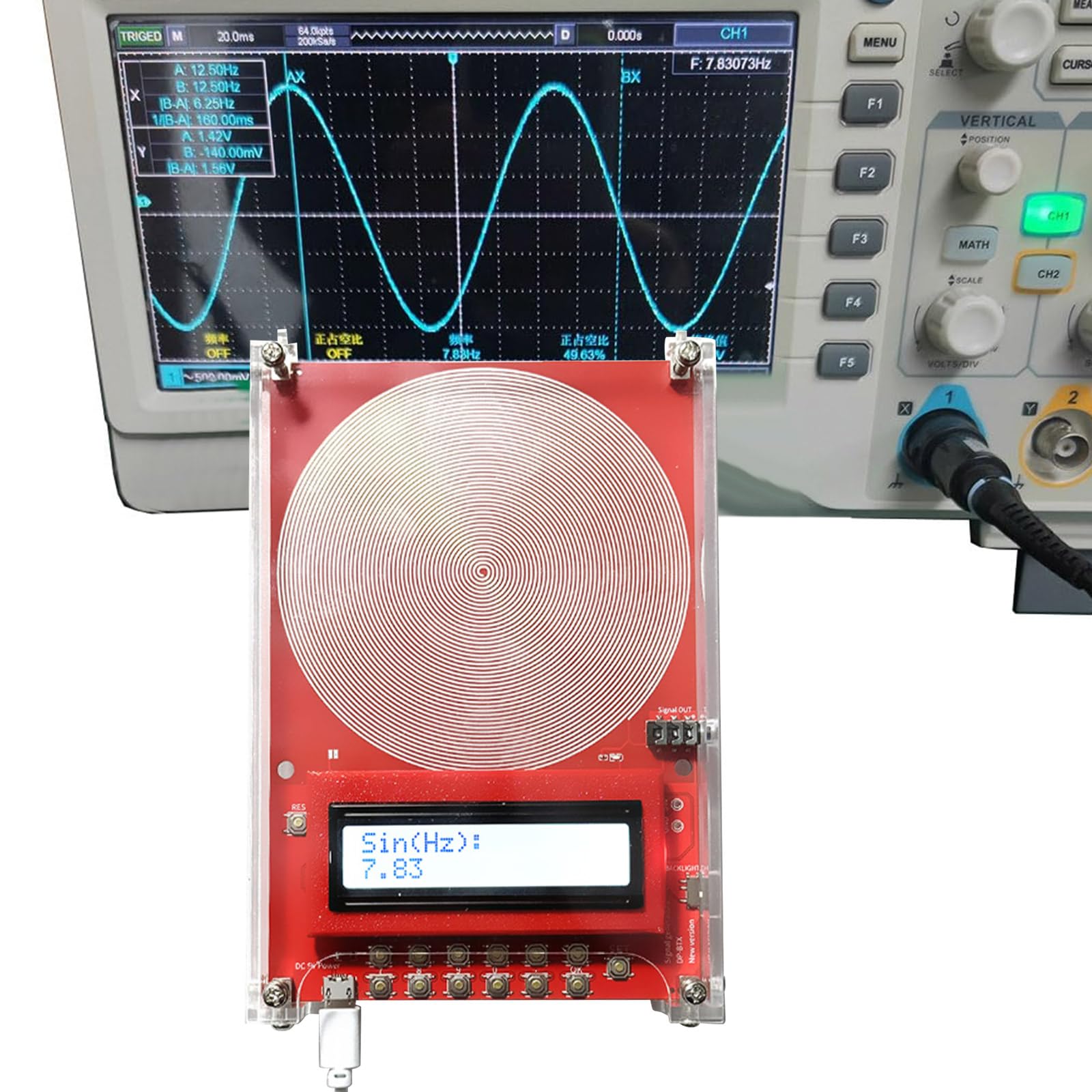 7,83 Hz Resonanz Niederfrequenz Impulse Generator Sound Resonator Einstellbar 0,1 Hz - 100000 Hz Ersatz