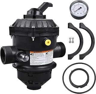 262506 1-1/2’’ 6-Way Clamp Style Valve Compatible with Pentair 262506 Multiport Valve, Compatible with Tagelus/Sand Dollar/Meteor Pool and Spa Sand Filters Replace 4600-2506, 4600-2507
