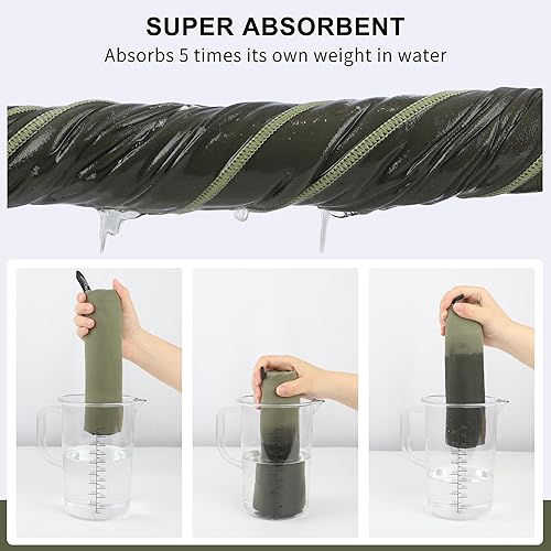 Miniatura 4 de Toalla de microfibra Rainleaf perfecta para viajes y gimnasio y camping. Secado rápido - Super absorbente - Ultra compacta - Liviana. Adecuada