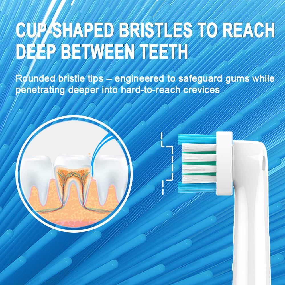 Cabezales de repuesto para cepillo de dientes Oral B Braun, cabezales de cepillo de dientes eléctrico profesional para cabezales de repuesto Oral B Pro 500/1000/1500/3000/3757/5000/7000/7500/8000 (16)