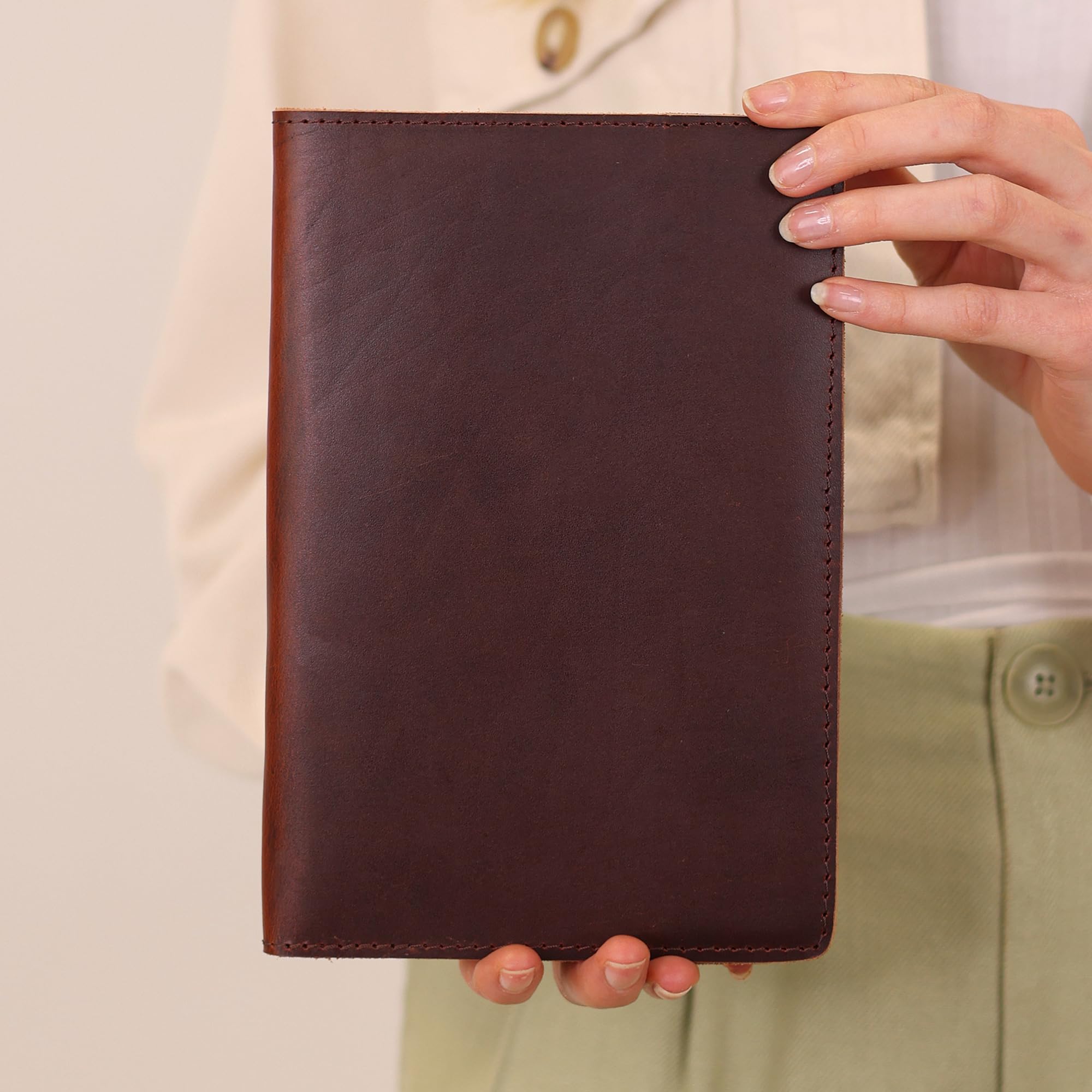 Gusti Cuaderno de piel Lahja notas esbozos diario de viaje marrón cuero