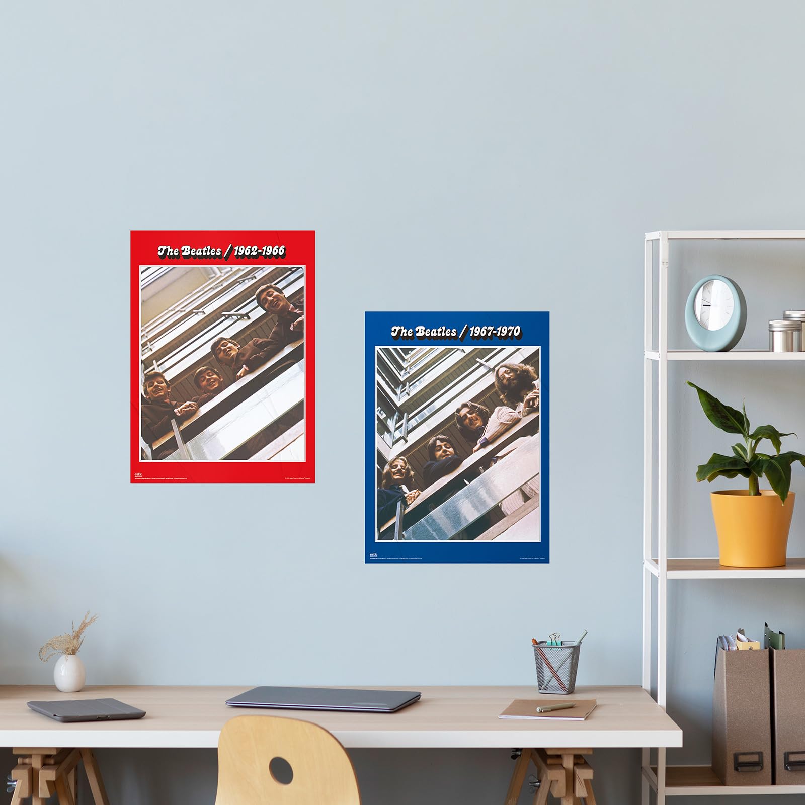 Grupo Erik Poster The Beatles, 2 Posters para pared : Laminas decorativas, The Beatles Merchandising : Posters decorativos (38x52 cm)