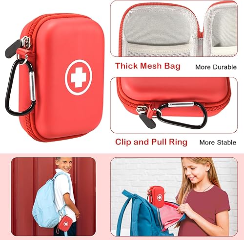 Miniatura 4 de Auvi Q Estuche de transporte, bolsa de emergencia portátil para medicina para 2 inyectores automáticos Auvi-Q, inhalador de asma, aerosol nasal,