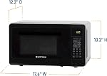 Four à micro-ondes West Bend 700 Watts compact avec 6 réglages de cuisson préréglés, décongélation rapide, panneau de contrôle électronique et plateau tournant en verre, 0,7 pi³, Noir