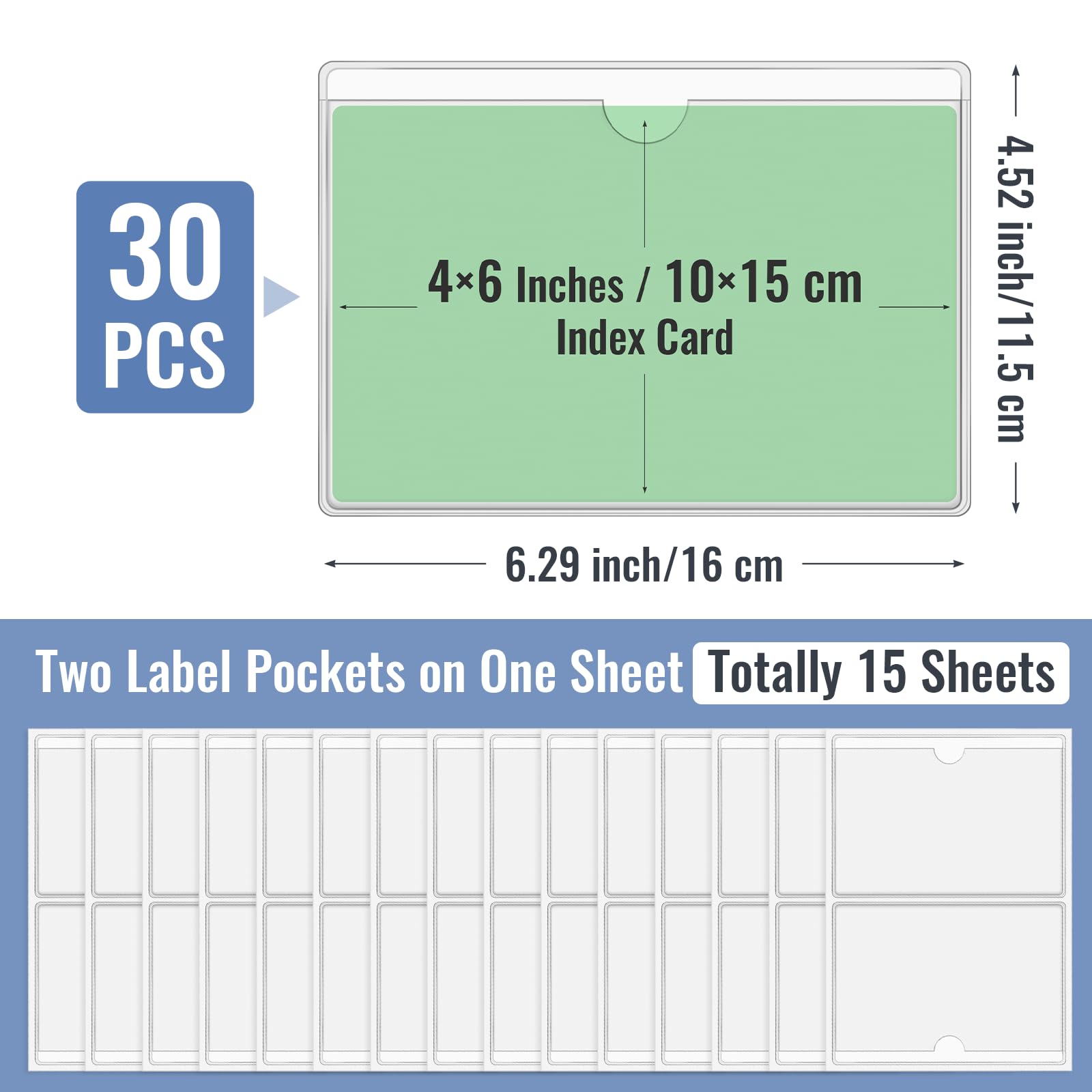 Amazon.com : Clear Adhesive Pockets 4