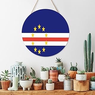 Cape Verde Verdean Round Wood Panels Exquisite 12 - Inch Round Wood Panel Painting - Unique Artwork for Home and Office Decoration