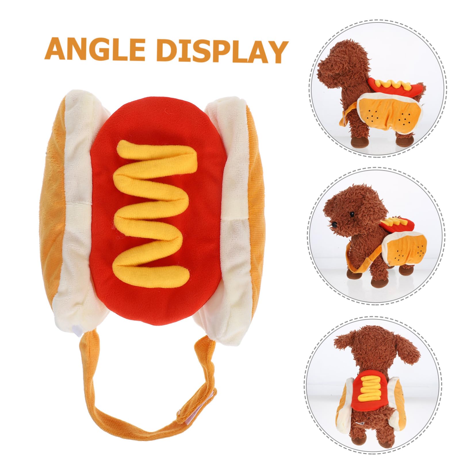 YARNOW 3 Pz Cappotto Per Cani Vestiti Per Animali Domestici Di Natale Costume Da Cosplay Per Cani Da Festival Vestiti Cosplay Per Animali Da Compagnia Costume Da Cane Hamburger Zucca