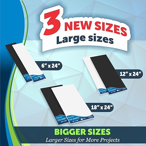 Miniatura 4 de Mega Format Hojas de plástico de PVC expandido  Hoja blanca rígida de 10 x 10 pulgadas para manualidades, señalización y exhibiciones  Sintra,