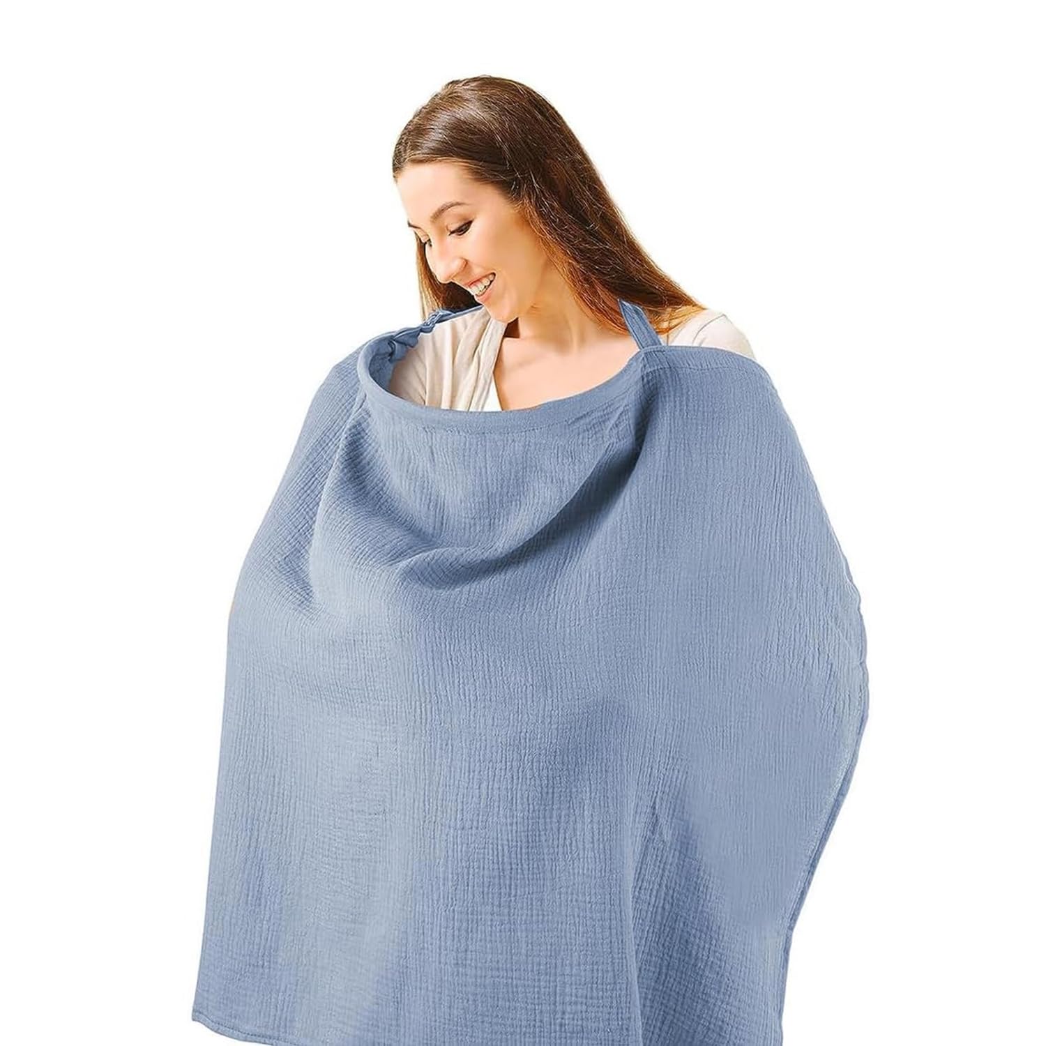 NVTRSD Stilltuch Für Unterwegs Stillschal 75x95 CM, Stillschal Stilltuch Stillschürze Stillschal Für Unterwegs (blau)