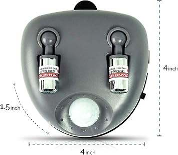 ZONETECH Garage Parking Assist Dual Laser Guide - High-Tech Professional 360 Degree Adjustable to Wider Angles, Sensor with AC Adapter and Battery Backup for Car/Automotive