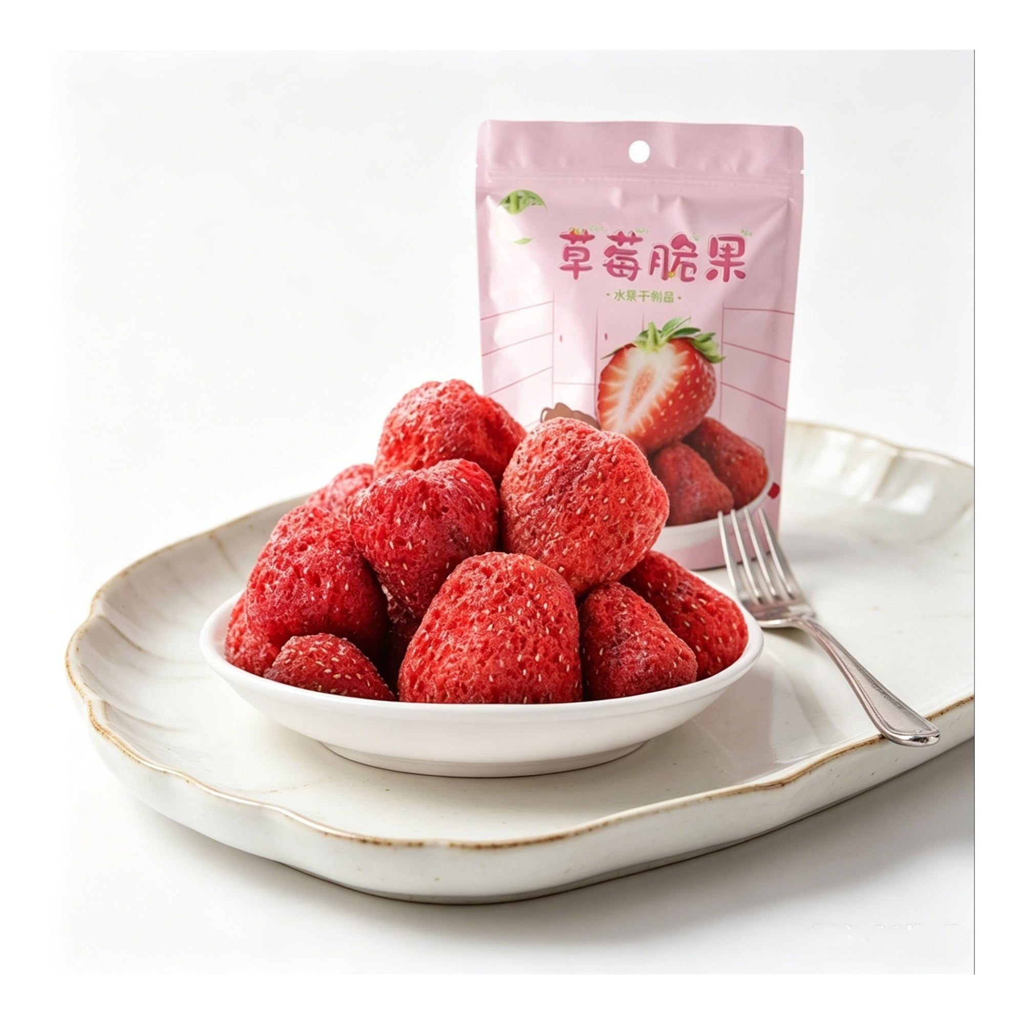 30 G De Patatas Fritas De Fresa Liofilizadas: Snacks De Frutos Secos Enteros, Crujientes Y Deliciosos Que Debes Probar(10bag)