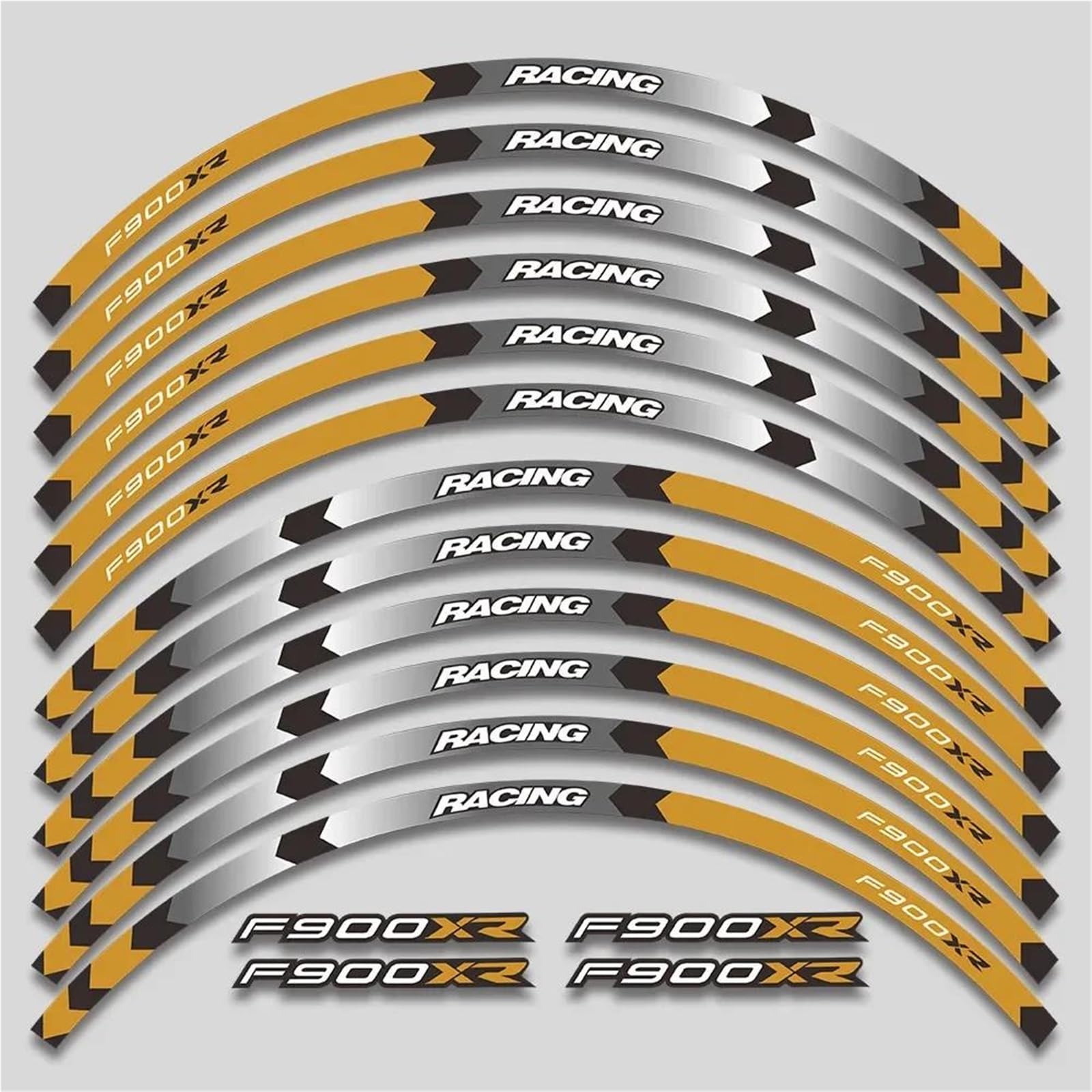 Motorcycle Wheels Sticker Rim Tire Reflective Stripe Decals Set for BMW F900XR F900 XR F 900 F900xr(Color1)