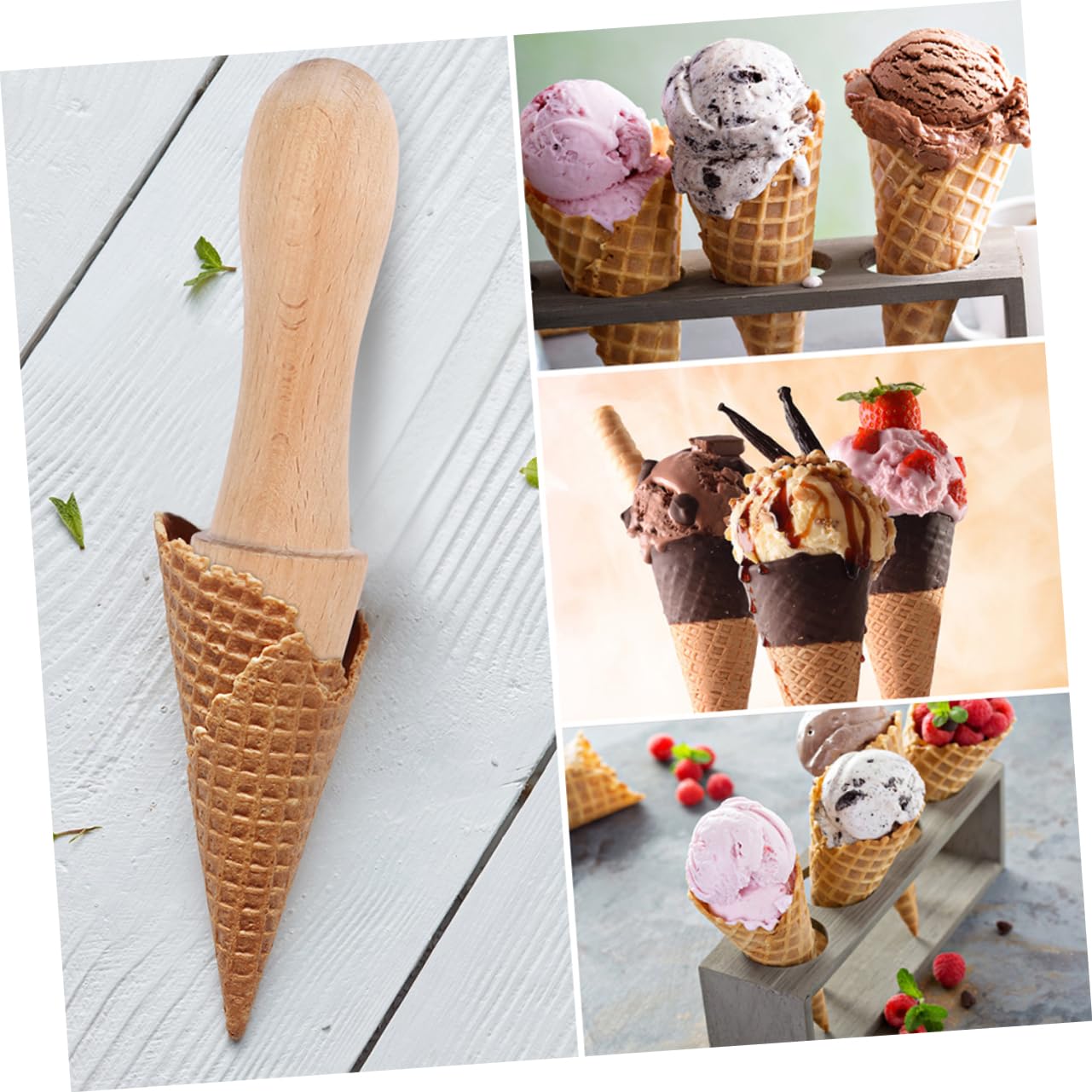 2pcs Cone Mold Dessert Holder Cone Roller Egg Cone Maker Egg Cone Making Mold Ice Cream Cones Mold Ice Cream Molds Waffle Cone Maker for Cream Roller Ice Cream Cone Maker