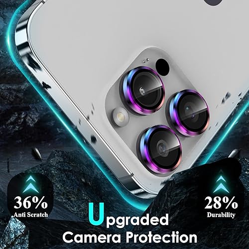 Miniatura 3 de Protector de lente de cámara, bandeja de instalación de 1 paso Pantalla de vidrio templado de metal cubierta individual, accesorios compatibles con