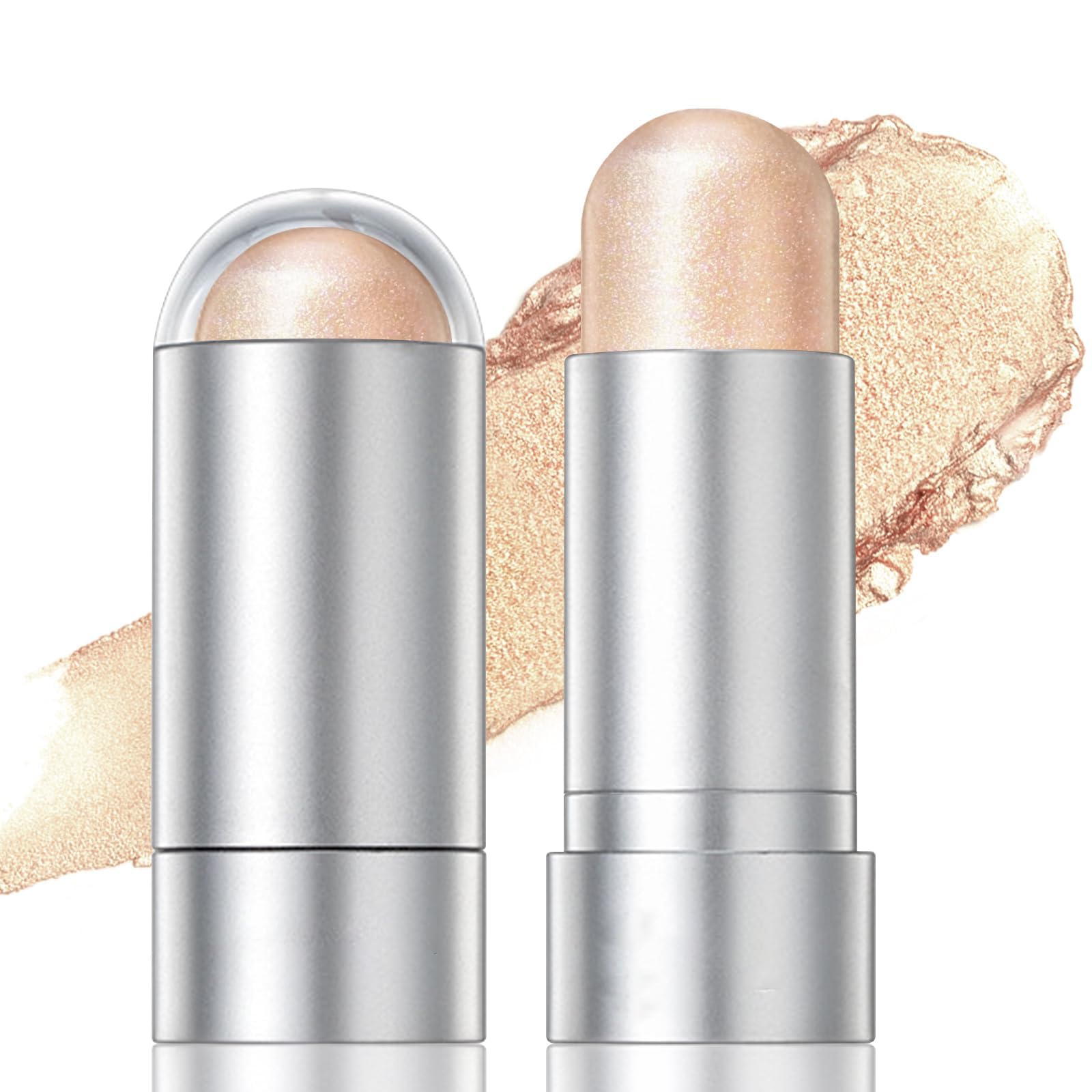 KASTWAVE 2 Pack Water-resistant Highlighter Sticks for Face and Body, Non-greasy Cream Contouring Pens for a Radiant Glow