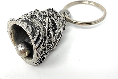 Miniatura 6 de Bravo Bells Skull Dragon Bell - Accesorio de campana de motociclista o llavero para buena suerte en la carretera