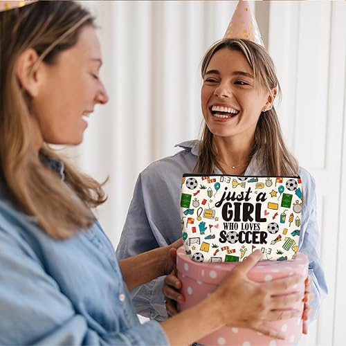 Miniatura 6 de Bolsa de maquillaje de fútbol, regalos de fútbol, artículos de fútbol, regalos de amistad de cumpleaños para mujeres, Multicolor418