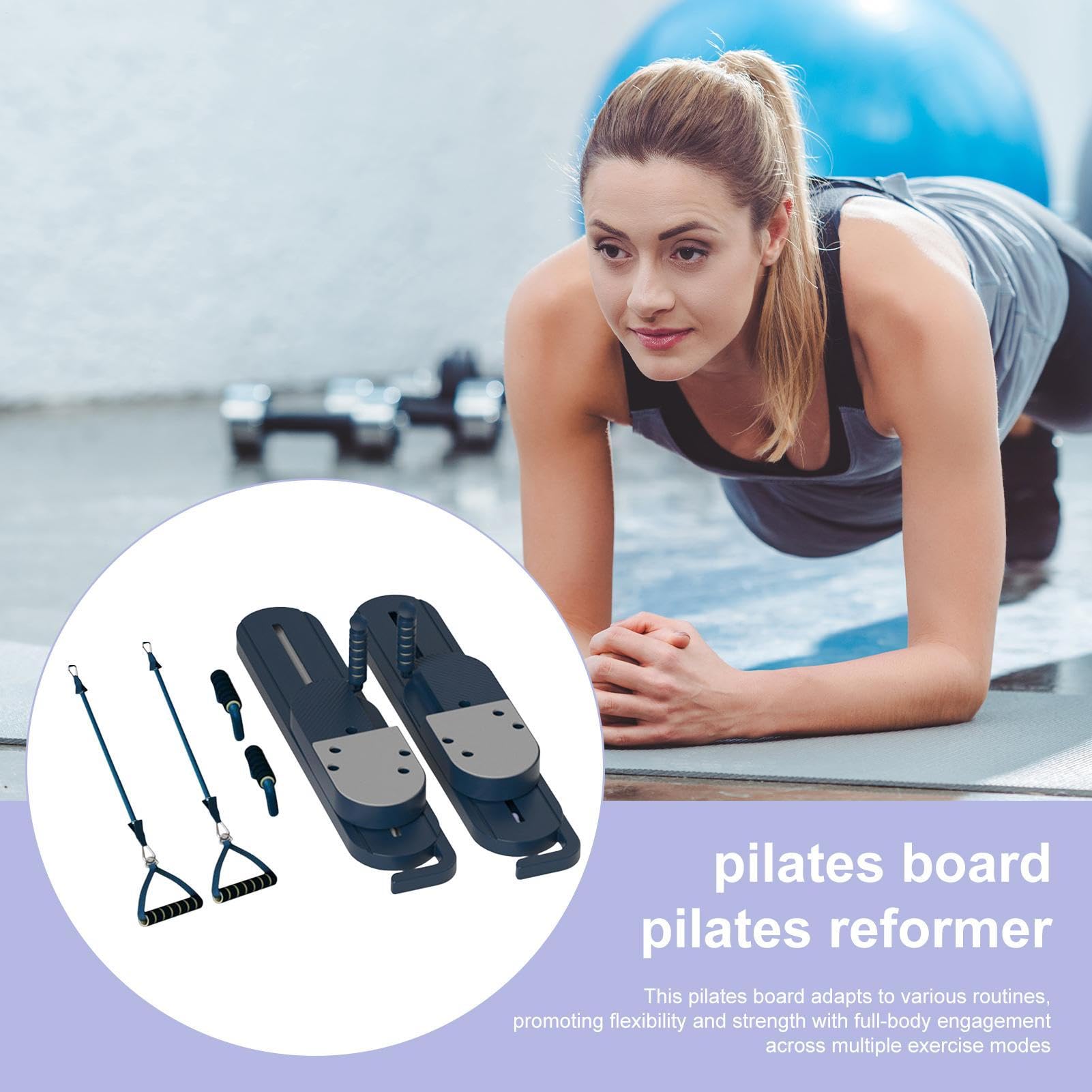 Pilates Reformer, przenośny reformator pilatesu, wielofunkcyjny sprzęt fitness do treningu w pomieszczeniach nóg, ramion i pasa brzusznego, idealny do uprawiania sportu,