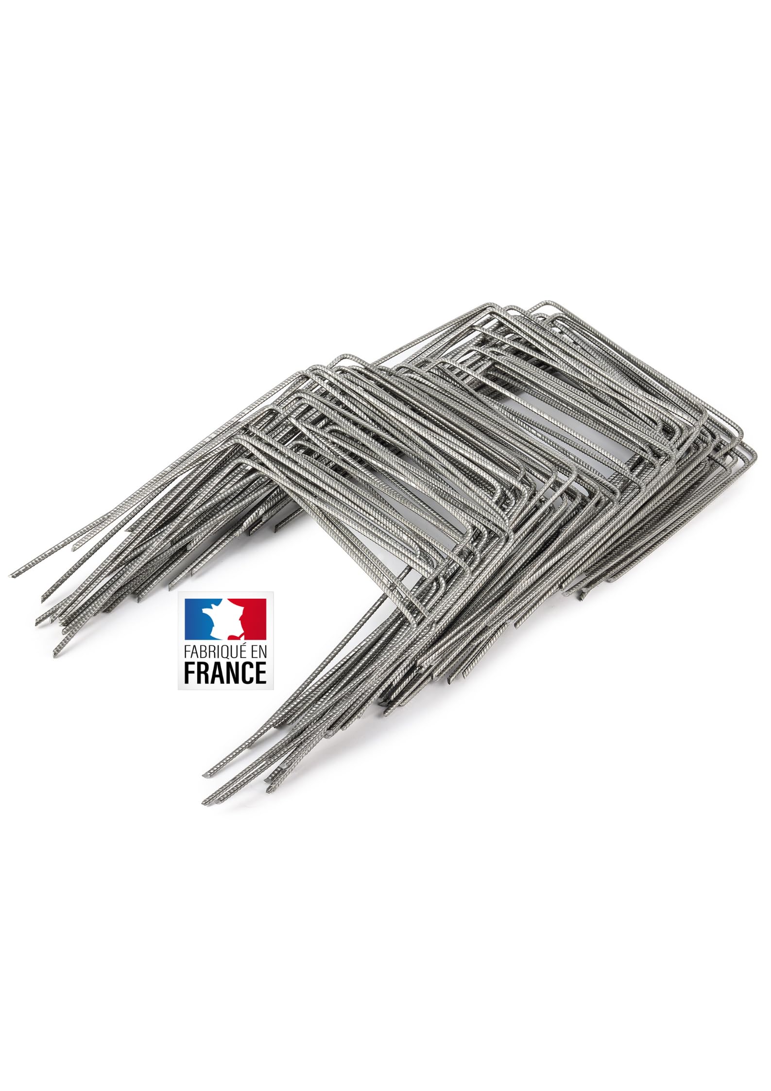 La Cordeline 60 Agrafes Paillage Acier Brut Ø 5mm 20x20cm Spécial Sols Durs