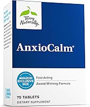 Terry Naturally AnxioCalm - 75 Tablets - Fast-Acting, Non-Drowsy, Non-Addictive Formula - Safe for Adults & Children 4+ Years - Non-GMO - 37 Servings