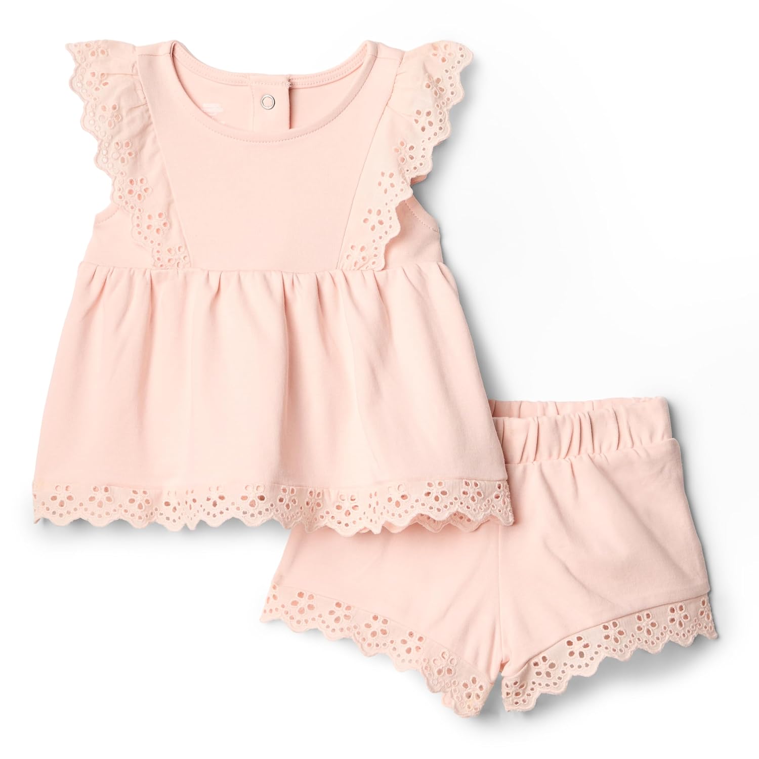 Amazon Essentials x Sofia Grainge Toddler and Baby Girls Eyelet Short Top Set