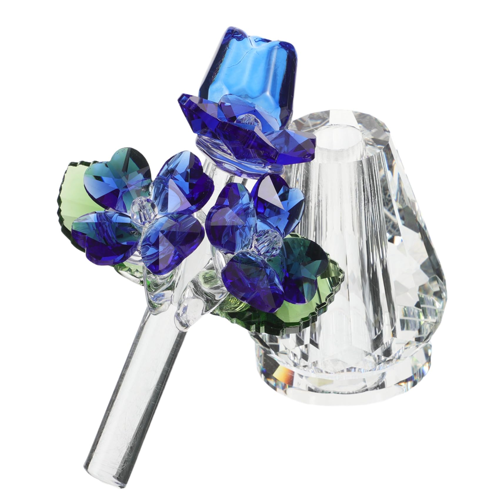Figura de Cristal Rosa Elegante con Acabado Seguro y Reflectante para Decoración de Bodas y Centros de Mesa, Obsequio Adecuado para Aniversario y San Valentín