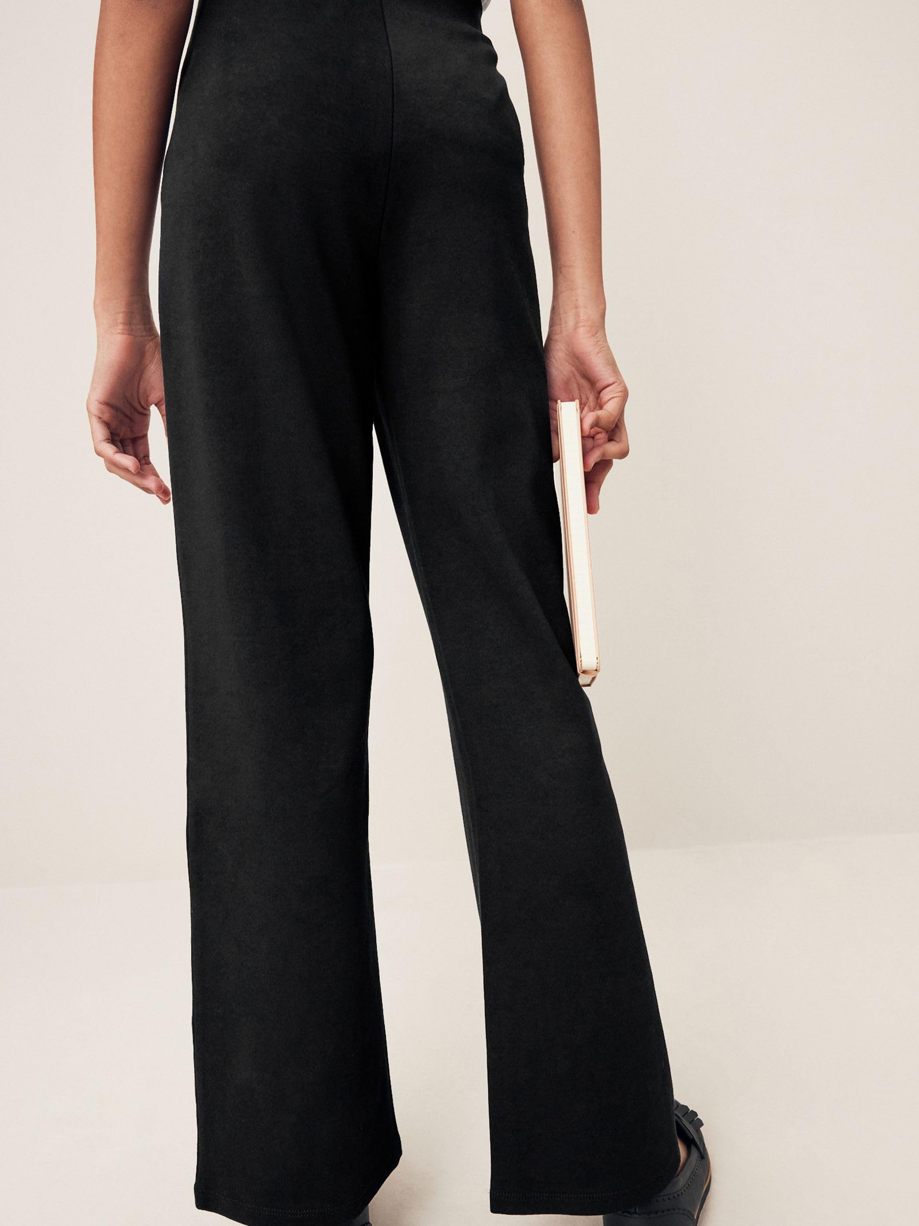 NEXT Mädchen Schlupf-Stretchhose aus Jersey mit Baumwolle Schwarz 166