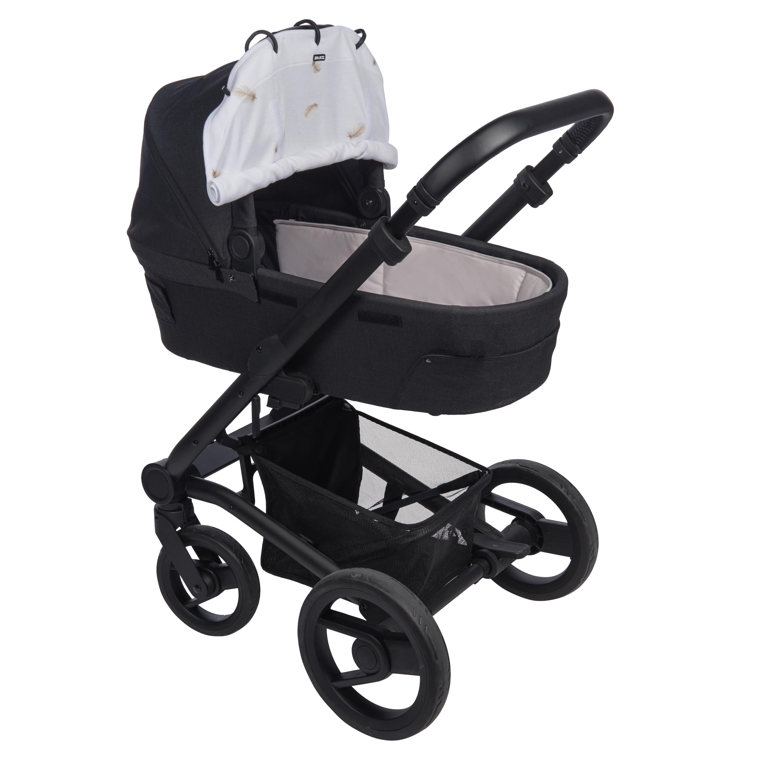 Dooky Universal Sunshade - Feather Design, Adjustable UV Cover for Strollers Car Seats & Prams, Baby Sun Protection Canopy