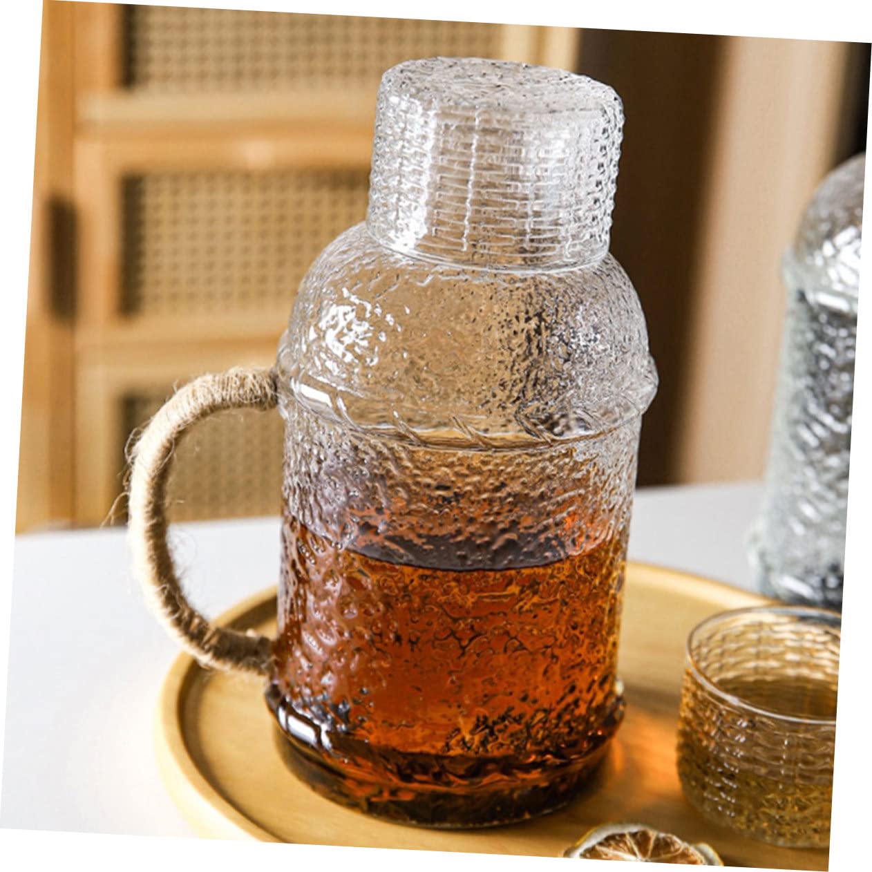 ULTECHNOVO Jarra De Agua De Vidrio Hervidor Tapa Jarra De Agua Para Cocina y Bebidas