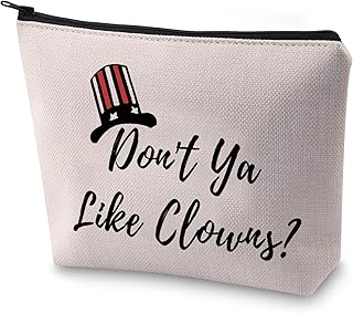 Horror Movie Makeup Bag Captain Spaulding Gift Don't Ya Like Clowns Cosmetic Bag for Fans, Don't Ya Like Clowns?