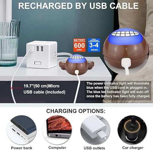 Miniatura 5 de HONGUT Temporizador musical para niños, batería recargable, temporizador de cepillo de dientes de 2 minutos y temporizador de lavado de mano de 20