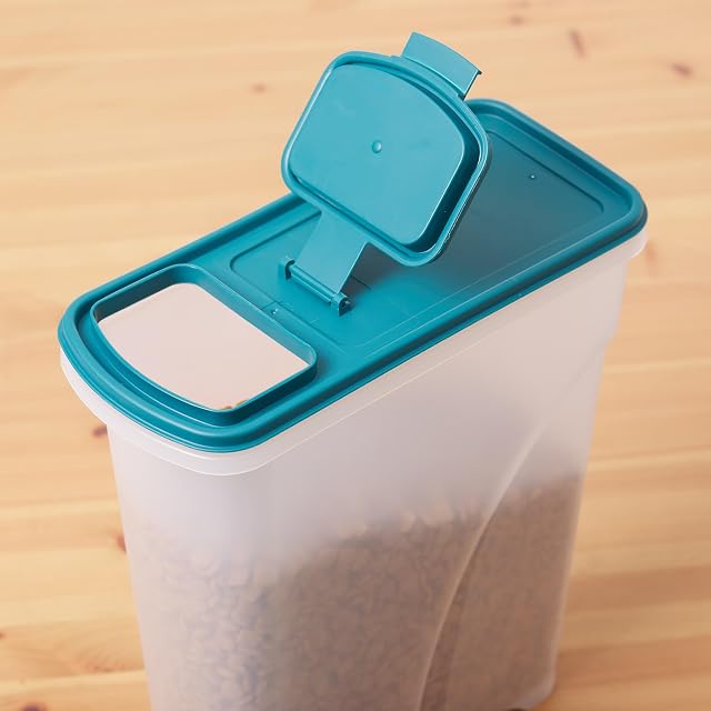 Foto 5 de 6 de Iris Ohyama, Contenedor Hermético para comida de perros, 7L/3,5 kg, Azul, Tapa hermética, Plástico