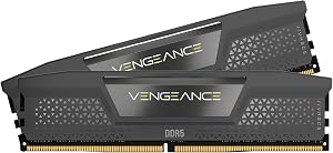 CORSAIR Vengeance DDR5 RAM 32GB (2x16GB) Up to 6400MHz CL36-48-48-104 1.35V AMD Expo Intel XMP 3.0 Desktop Memory – Grey (…