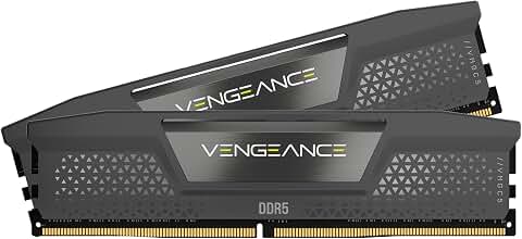 CORSAIR Vengeance DDR5 32Go (2 x 16Go) Jusqu'à 6000MHz AMD Intel RAM | Mémoire pour Ordinateur de Bureau, Compatible AMD EXPO et Intel XMP 3.0, CL36, Gris, CMK32GX5M2E6000Z36