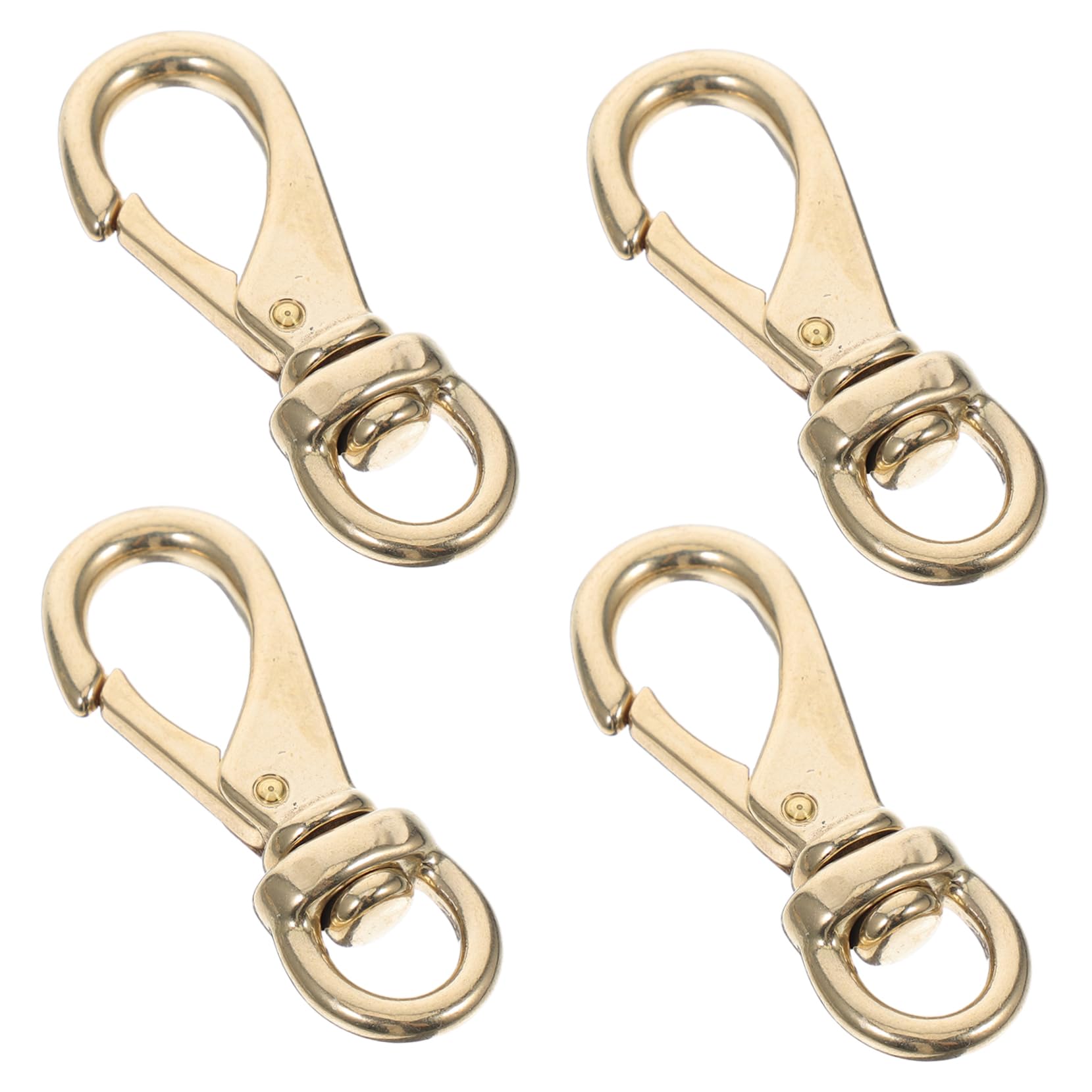 MUCKLILY Versatile Brass Swivel Hooks Large Dog Harness Hooks Lanyard Clips for Keychains Straps and Bags
