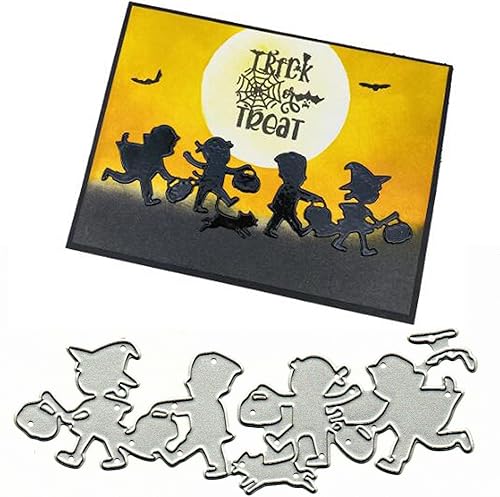 Plantillas de corte de metal grabadas para niños, diseño de calabaza y gato, plantillas de corte para manualidades, álbumes de recortes, papel