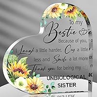 Vista 9 de Spiareal Regalos de amigos para mujeres, amistad, mejor amiga, Día de Galentine, placa de regalo de cumpleaños para hermana de flores, regalo