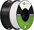 Ultra PLA Filament 1.75mm, 3D Printer Filament 30-300mm/s, for Most Creality Ender-3 K1 K1C K2 Hi 3D Printer (Black and White, 2kg)