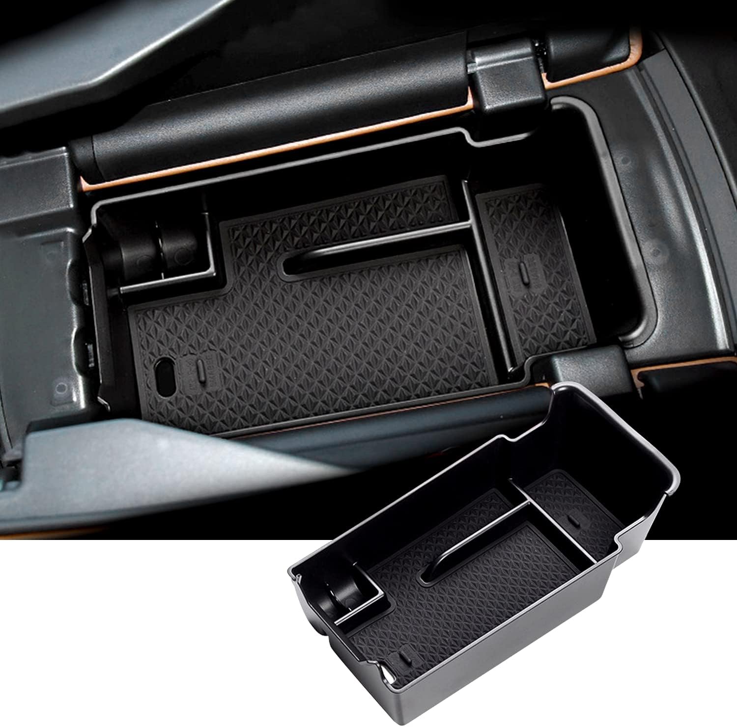 for 2023 2024 2025 2026 Buick Envision Center Console Organizer for 2021 2022 2023 2024 2025 2026 Buick Envision Accessories Insert ABS Materials Console Tray with Coin and Sunglasses Holder