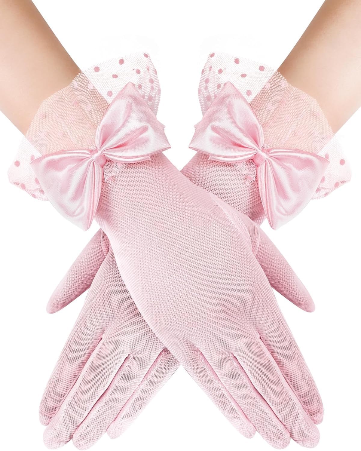 YUPPIN Lace Wrist-Length Gloves for Women – Elegant Formal, Ceremonial & Evening Party gloves for girls-image-32