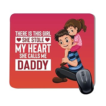 Family Shoping She Stole My Heart She Calls Me Daddy Printed Mousepad for Dad Special Computer System Pc