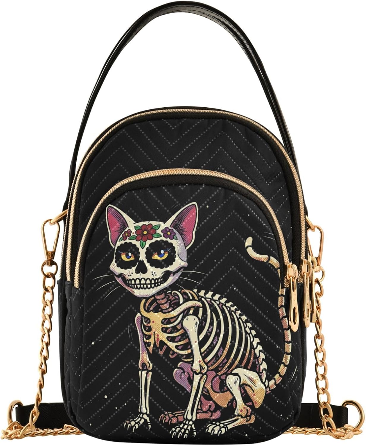 JUNZAN Multi Pocket Handbag With Detachable Chain Strap