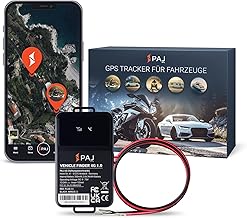 PAJ GPS - 4G GPS Tracker für Motorrad, Auto und Fahrzeuge - Direktanschluss 9-75 V, Diebstahlschutz, Live-Ortung per App, 365 Tage Streckenspeicher (4G - Anbringung auf Batterie 40cm Kabel)