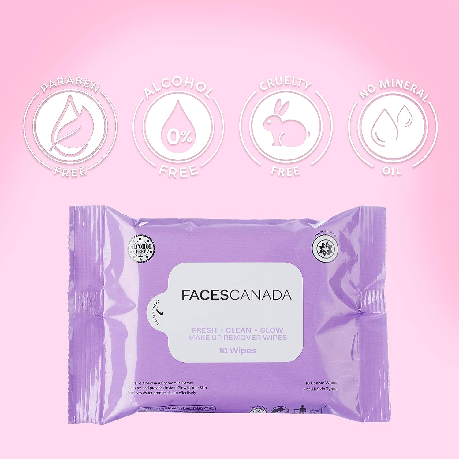 Fresh Clean Glow Makeup Remover Wipes 10N