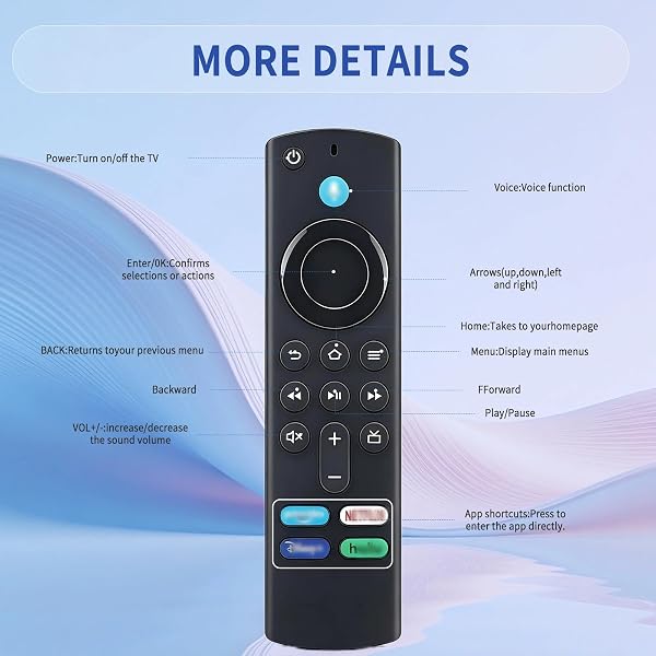 Remote Control Compatible With Firestick and Hisense Insignia/Pioneer TV | Remote Control For Fire Stick 4k(1st And 2nd Generation) - 4