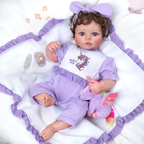 Miniatura 7 de BABESIDE 8 piezas de ropa de muñeca de bebé Reborn con moisés para muñecas de 17 a 22 pulgadas, ropa de muñeca de bebé, accesorios para muñecas