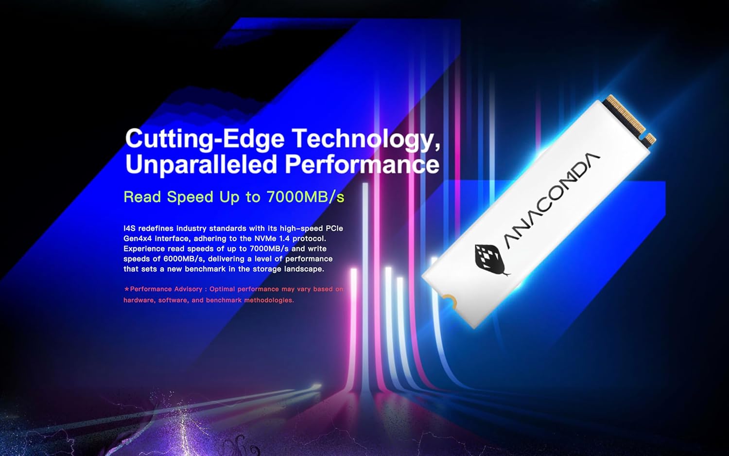 MNIPO ANACOMDA ANA i4S DramLess 1TB M.2 2280 PCIe Gen4x4 NVMe 1.4 3D TLC NAND Flash Internal Solid State Drive. Internal SSD Read Speed up to 7000MB/s Write Speed Up to 6000MB/s. Made in Taiwan