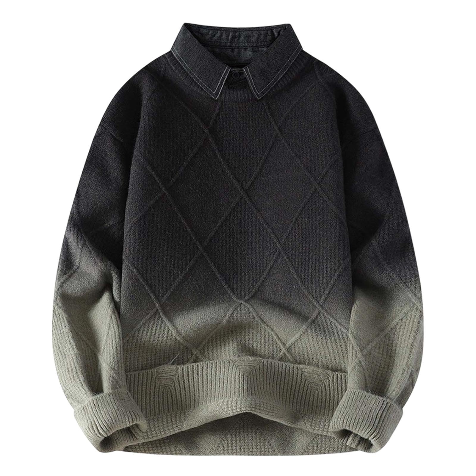 Jersey De Trabajo Hombre, Jerseis Hombre Abrigo De Punto Manga Larga para OtoñO E Invierno CáLido Suave Y CóModo para Uso Diario Informal Moderno Versátil