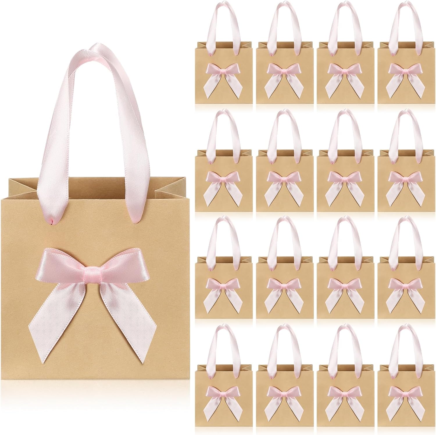 Honoson 50 Pcs Small Gift Bags with Handles